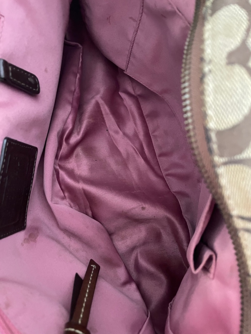 Coach Patchwork Signature Shoulder Bag in Brown and Tan - Picture 3 of 6